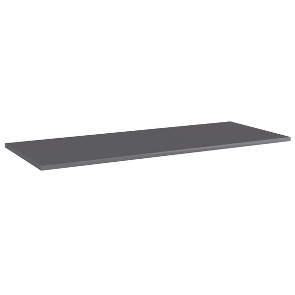 vidaXL Estante estanter&iacute;a 4 uds contrachapada gris brillo 100x40x1,5cm