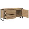 vidaXL Gabinete de TV con cajón Roble Artesanal 100 x 36 x 49.5 cm