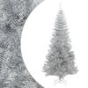vidaXL &Aacute;rbol de Navidad artificial con soporte plateado PET 210 cm