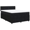 vidaXL Cama box spring con colch&oacute;n terciopelo negro 160x200 cm