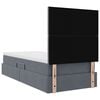 vidaXL Cama con almacenamiento y LED con LED Gris oscuro 90 x 200 cm