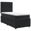 vidaXL Cama box spring con colch&oacute;n Negro 80 x 200 cm Terciopelo