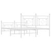vidaXL Estructura cama sin colch&oacute;n con estribo metal blanco 140x190 cm