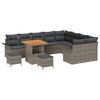 vidaXL Conjunto de sof&aacute; de jard&iacute;n 12 uds. 11-N&uacute;mero de plazas Gris