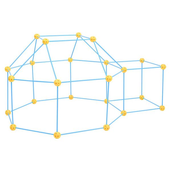 vidaXL Kit de construcción de fuerte para niños 72 piezas