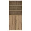 vidaXL Alacena Roble artesanal 80 x 42,5 x 185 cm Madera contrachapada