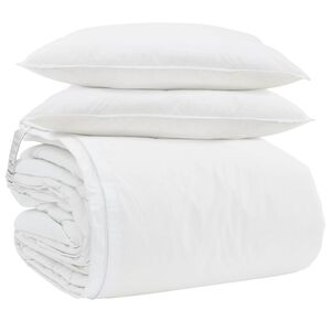 vidaXL Juego de Edred&oacute;n con almohada 3 pcs Pluma de pato