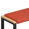 vidaXL Coj&iacute;n de banco pana Rojo Naranja Profundidad 35 cm
