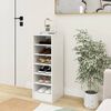 vidaXL Mueble zapatero de madera contrachapada blanco 31,5x35x90 cm