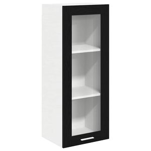 vidaXL Mueble colgante con almacenamiento Roble Negro 40 x 31 x 100 cm