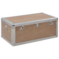 vidaXL Caja de almacenaje madera maciza abeto marrón 91x52x40 cm
