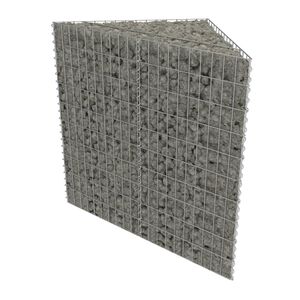 vidaXL Arriate de gaviones de acero galvanizado 75x75x100 cm