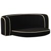 vidaXL Sof&aacute; plegable para perros coj&iacute;n lavable felpa negro 73x67x26cm