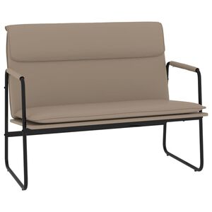 vidaXL Banco de cuero sint&eacute;tico color capuchino 100x64x80 cm