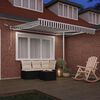 vidaXL Toldo retr&aacute;ctil autom&aacute;tico luz LED antracita blanco 300x250 cm