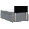 vidaXL Cama box spring con colch&oacute;n tela gris claro 120x200 cm