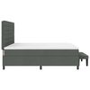 vidaXL Cama tipo Box Spring con colch&oacute;n Gris oscuro 200 x 200 cm tela