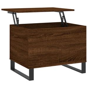 vidaXL Mesa de centro madera contrachapada roble marr&oacute;n 60x44,5x45 cm