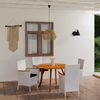 vidaXL Juego de comedor para jard&iacute;n 5 piezas blanco