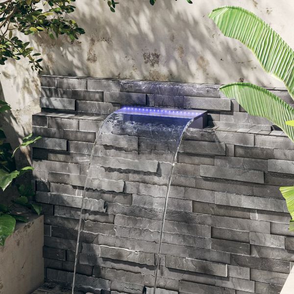 vidaXL Fuente cascada con LED RGB acr&iacute;lico 45 cm