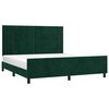 vidaXL Estructura cama sin colch&oacute;n terciopelo verde oscuro 160x200 cm