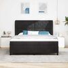 vidaXL Cama tipo Box Spring con colch&oacute;n Negro 200 x 180 cm Poli&eacute;ster