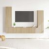 vidaXL Set de muebles para TV 4 pzas madera contrachapada roble Sonoma