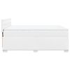 vidaXL Cama box spring con colch&oacute;n cuero sint&eacute;tico blanco 140x190 cm