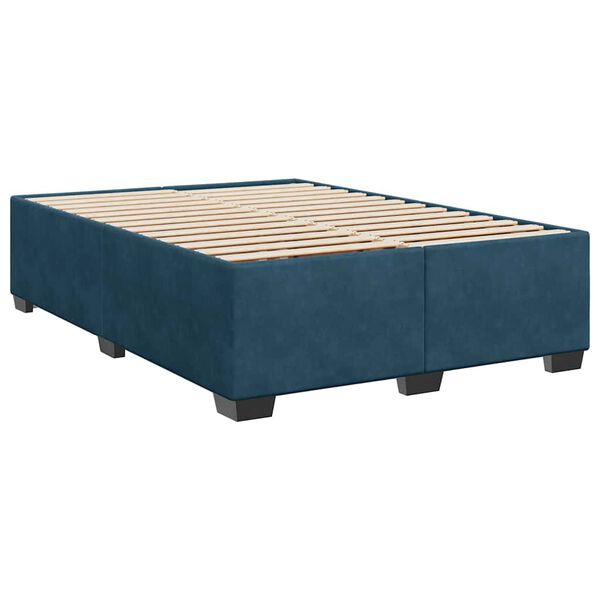 vidaXL Estructura de cama de terciopelo azul 140x200 cm