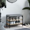 vidaXL Banco zapatero madera de ingenier&iacute;a roble Sonoma 62x32x47 cm