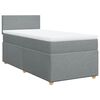 vidaXL Cama box spring con colch&oacute;n tela gris claro 90x190 cm