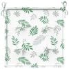 vidaXL Cojines de silla 4 uds tela estampado de hojas 50x50x4 cm
