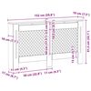 vidaXL Cubierta para radiador MDF blanco 152x19x81,5 cm