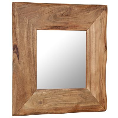 vidaXL Espejo para maquillaje de madera maciza de acacia 50x50 cm