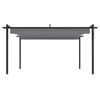 vidaXL Cenador de jardín con techo retráctil gris antracita 4x3 m