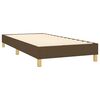 vidaXL Cama box spring con colch&oacute;n tela marr&oacute;n oscuro 80x200 cm