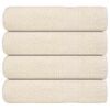 vidaXL Toallas de ducha FROGN 4 uds crema 70x140 cm 360 g/m&sup2;