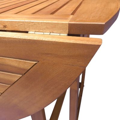 vidaXL Comedor de jardín plegable 9 piezas de madera maciza de acacia