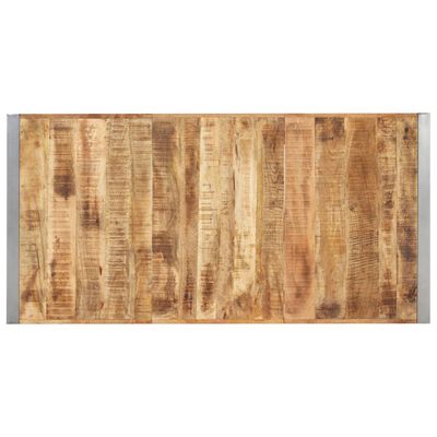 vidaXL Mesa de comedor madera maciza de mango rugosa 160x80x75 cm