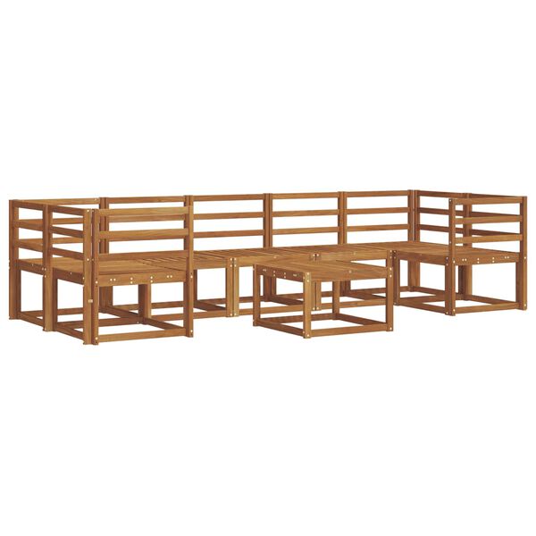 vidaXL Conjunto de sof&aacute;s de exterior 8 pcs Natural