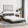 vidaXL Estructura de cama Dover tela gris oscuro 120x200 cm
