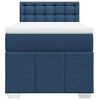 vidaXL Cama box spring con colch&oacute;n tela azul 90x200 cm