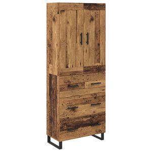 vidaXL Aparador alto Madera vieja 69,5 x 34 x 180 cm