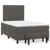 vidaXL Cama box spring con colch&oacute;n terciopelo gris oscuro 120x190 cm