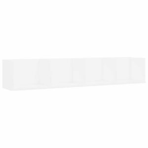 vidaXL Estante de pared para CD contrachapada blanco 100x18x18 cm