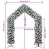 vidaXL Arco de árbol de Navidad con aspecto nevado 270 cm