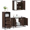 vidaXL Set de muebles ba&ntilde;o 3 pzas madera contrachapada roble marr&oacute;n