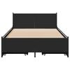 vidaXL Cama con cajones madera de ingeniería negra 90x200 cm