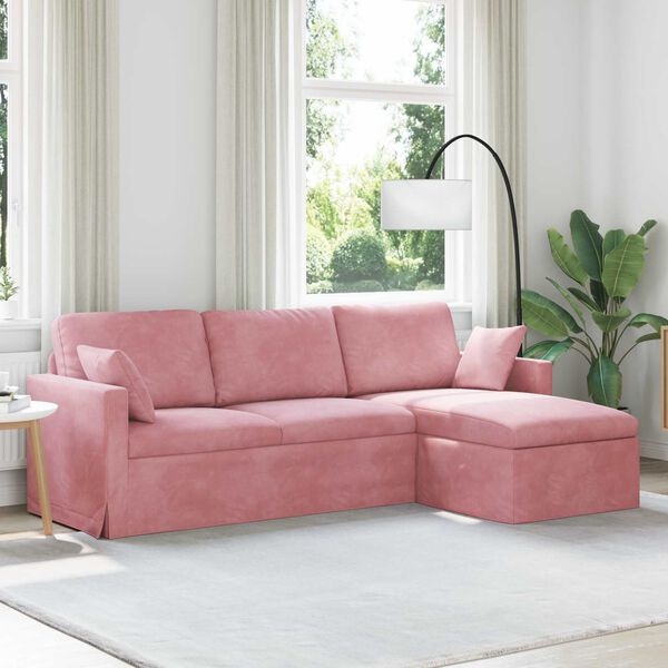 vidaXL Sof&aacute; Rosa Dimensiones generales: 228 x 134 x 80 cm (An x P x A)