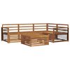 vidaXL Conjunto de sof&aacute;s de exterior 5 pcs Natural